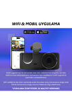 Araç İçi Wi-fi Kamera HD 3 Kameralı 7/24 Kayıt G-sensör Mobil Uygulama İle Canlı Takip Black Box