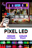 133 Cm İşyeri Tır Kamyon Otobüs Uyumlu Rgb Led Panel 19,2x133cm Ölçü 16x144 Led Sayısı Kumanda+Kablo