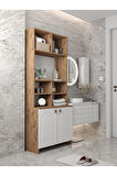 Bohem Çok Amaçlı Banyo Dolabı Mdf Kapak Beyaz