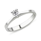 0.27 Karat D Renk Pırlanta Tektaş Yüzük PR134