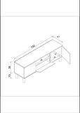 BOHEM TV ÜNİTESİ 150 CM MDF KAPAK 