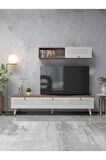 BOHEM 180 CM TV ÜNİTESİ MDF KAPAK RAFLI MODEL