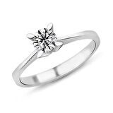 0.35 Karat D Renk HRD Sertifikalı Pırlanta Tektaş Yüzük PR224