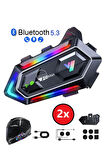 300 Mt Intercom 2 Eşleşmeli Kask Kulaklık Y-20mx Su Geçirmez Bluetooth Motosiklet Intercom Kulaklık