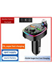 Bluetooth Araç Kiti Araç Fm Transmitter USB Type-C MP3 SD Kart Flash Için Uygun PD Çakmaklık Girişli