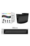Led Matrx Panel 60 cm RG-B Ekran Kumandalı App Kontrollü İş Yeri Otomobil Tır Kamyon Cam veya Duvar