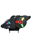 Moto Kurye Kask Kulaklık Bluetooth Motosiklet Mikrofonlu Kulaklık Rgb LED Işıklı 5.3