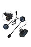 Motosiklet Kask İçi Bluetooth Kulaklık Bt12 Bluetooth 5.0 Suya Dayanıklı Motosiklet Kulaklık