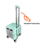 Portakap 4 Tekerlekli Yeşil, 38L Orta Boy, Hareketli Alüminyum Tutacaklı Alışveriş Arabası - 55mm. Büyük Tekerlekli