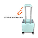 Portakap 4 Tekerlekli, Yeşil, 32L Standart Boy, Sabit Tutacaklı Alışveriş Arabası