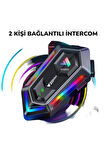 Y20 MAX Telsiz Özellikli 5.3 Motosiklet Kask Kulaklık Intercom Işıklı Motorsiklet Interkom