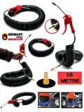 Germany Style Yüksek Kalite 15 Metre Spiral Hortum ve Hava Tabancası Seti