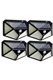 Bahçe Aydınlatma Güneş Enerjili Bahçe Lambası 4 lü Paket Bahçe Aplik Bahçe Lambası 100 Led 4lü Paket