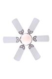 Vanti KCF278 60W 30 inç Ahşap Beyaz 6 Kanatlı Lambalı Avizeli İpli Tavan Vantilatörü