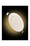 10 Adet 6W 3000K Günışığı Işık Smd Ledli Yuvarlak Slim Panel KDL400