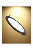 5 Adet 6W 3000K Günışığı Işık Siyah Kasa Yuvarlak Slim Led Panel KDL400B 