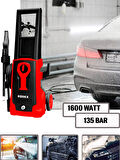 Germany Style RDX 135 Bar Yüksek Basınçlı Araç Yıkama + 150 Psi Çift Pistonlu Kompresör Lastik Şişir