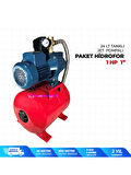GERMANY STYLE İbeltech 1hp 1" Jet Pompalı 24 Litre Tanklı 5 Kat 5 Daireye Yeterli Paket Hidrofor