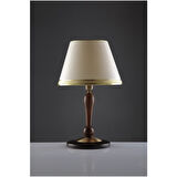 AVONNI HML-9046-1E Eskitme Kaplama Masa Lambası, E27, Metal, Ahşap, 35cm