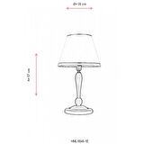 AVONNI HML-9046-1E Eskitme Kaplama Masa Lambası, E27, Metal, Ahşap, 35cm