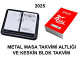 KESKİN 2025 Masa Takvimi ve Metal Takvim Altlığı