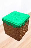 Minecraft Çimen Bloğu Kutu Oyuncak Saklama Kutusu Figür