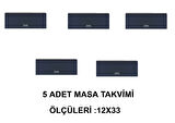 2025 Yılı  12x33,5 Haftalık Masa Ajandası-lacivert aj-65 (5 adet)