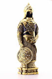 Polyester Üzerine Metal Kaplama Biblo Zırhlı Cevşen Ayetli Asker Gold Biblo 3 Boyutlu Küçük Boy 24Cm
