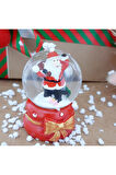 Dekoratif Yılbaşı Yeni Yıl Işıklı Noel Baba ve Noel Ağacı 6'lı Set Kar Küre Işıklı Özel Tasarım 6 CM