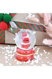 Dekoratif Yılbaşı Yeni Yıl Işıklı Noel Baba ve Noel Ağacı 3'lü Set Kar Küre Işıklı Özel Tasarım 6 CM