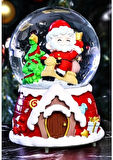 Yılbaşı Noel Baba Hediyeler Temalı Kar Küresi Işıklı Müzikli 13 CM Noel Baba Hediyeler Temalı Işıklı