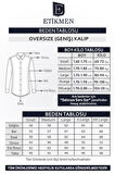 Gri Hasır Desenli Oversize Erkek Gömlek