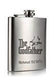 God Father Temalı Kişiye Özel Lazer Kazıma 9 Oz Çelik Cep Matarası 266 Ml içki Alkol Babaya Hediye