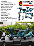 Germany Style Pro-Qt 3 Akülü 8'li Süper Set Taşlama-Matkap-Kırıcı-Bijon Sökme-Tilki Kuyruğu-Budama T