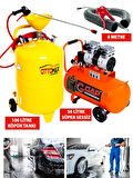 OttomaxPro Oto Yıkamacılara ve Galericilere Özel Set 100 Litre Köpük Tankı 50 Litre Sessiz Kompresör
