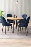 Adel Serisi 90x90 Atlantik Çam MDF Mutfak Masa Takımı 4 Adet Sandalye  