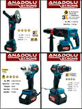 Anadolu Strong Tr-453 5'li Pro Set Kömürsüz Kırıcı Delici Matkap Vidalama Taşlama Bijon Sökme Kaynak