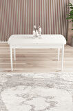 Arven Serisi 80x132 Açılabilir MDF Beyaz Mutfak Masa Takımı 4 Sandalye 1 Bench