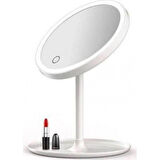 Masa Üstü Beyaz Makyaj Aynası Dokunmatik Led Işıklı Usb Li Yuvarlak Masa Üstü Makyaj Aynası Ledli
