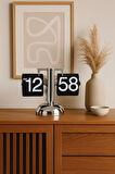 Modern Retro Tasarım Flip Clock Sayfa Çevirmeli Masa Saati Ev ve Ofis Dekoratif Masaüstü Saat Hediye