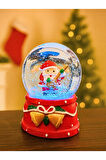 Yeni Yılın En Güzel Hediyesi 2026 Yılbaşı Gitar Çalan Noel Baba Temalı Led Işıklı 9 cm Kar Küresi