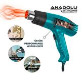 Anadolustrong ANS1010 Sıcak Hava Tabancası 2000W Kademeli Otomatik Korumalı Aksesuar Hediyeli