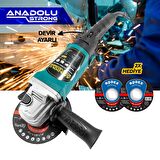 Dm803 Devir Ayarlı Spral Taşlama Makinesi Avuç İçi Taşlama 115 Mm 2 Adet Disk Hediye