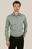Su Yeşili Slimfit Erkek Gömlek