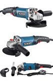 Rowermax RWRX-3803 3500 W Devir Ayarlı Spiral Taşlama Makinası Avuç İçi Taşlama 125 mm 2 Adet Diskli