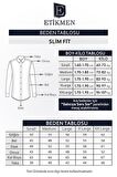 Siyah Yaka Düğmeli Keten Slimfit   Gömlek
