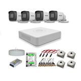 Hikvision 2mp 4 kameralı Dış ortam AHD HD-TVI Full Kamera Seti 500GB Disk