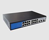 S16M2 16 Port Poe + 2 Port Uplink + 1 Port SFP Poe Switch