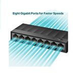 Tp-Link LS1008G  8 Port Gıgabıt Masaüstü Ethernet Switch