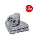 Mikrofiber  Süper Emici Çift Yüzlü Araç Kurulama Ve Cila Bezi 50 X 70 Cm- Gri 